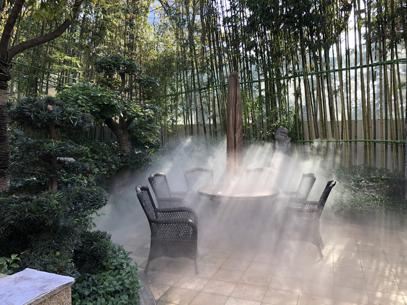 西安曲江庭院景观人造雾系统